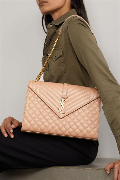 ysl envelope quilted bag|YSL envelope bag beige.